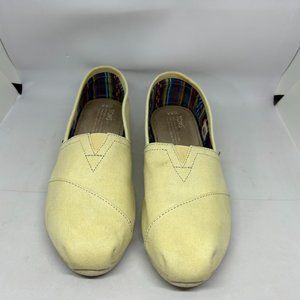 Toms Alpargata Cupsole‎ Loafer Beige Canvas Shoes W9.5